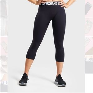 Gymshark Fit Seamless Cropped Leggings Black XS